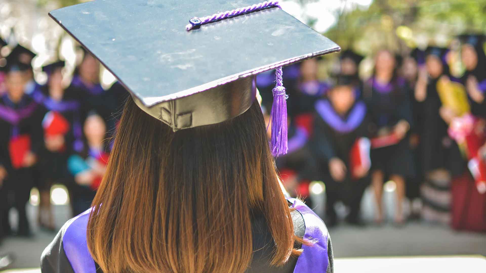 Person with graduation hat